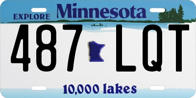 MN license plate 487LQT