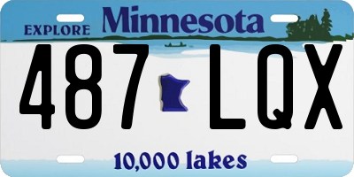 MN license plate 487LQX
