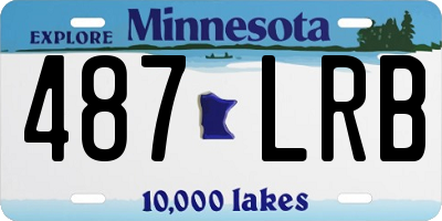 MN license plate 487LRB