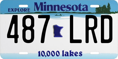 MN license plate 487LRD