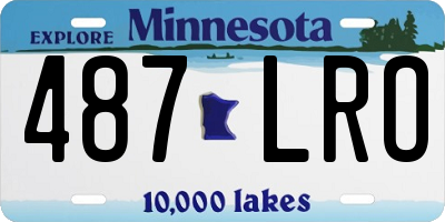 MN license plate 487LRO