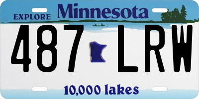 MN license plate 487LRW