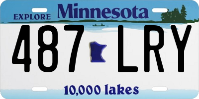 MN license plate 487LRY