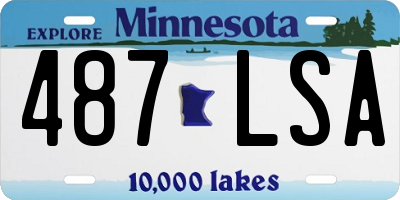 MN license plate 487LSA