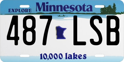 MN license plate 487LSB