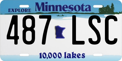 MN license plate 487LSC