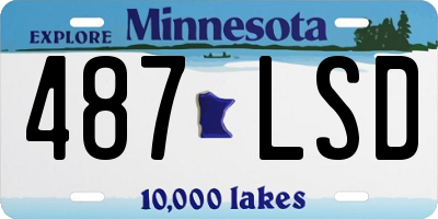 MN license plate 487LSD