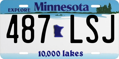 MN license plate 487LSJ