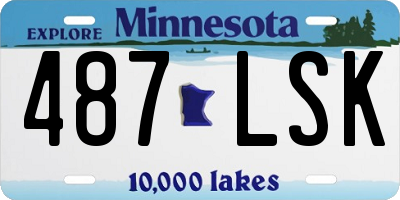 MN license plate 487LSK