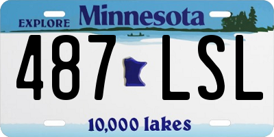 MN license plate 487LSL