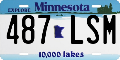 MN license plate 487LSM