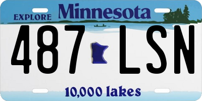 MN license plate 487LSN