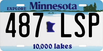 MN license plate 487LSP