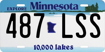 MN license plate 487LSS
