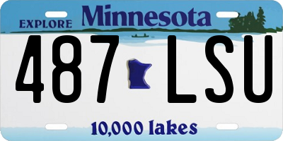 MN license plate 487LSU