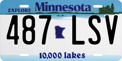 MN license plate 487LSV