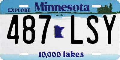 MN license plate 487LSY