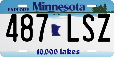 MN license plate 487LSZ