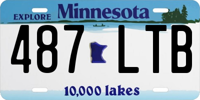 MN license plate 487LTB