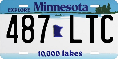 MN license plate 487LTC