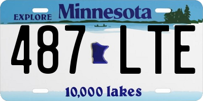 MN license plate 487LTE