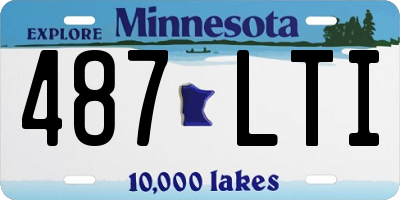 MN license plate 487LTI