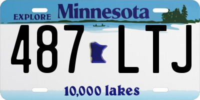 MN license plate 487LTJ