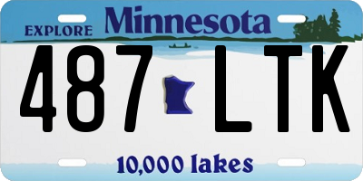 MN license plate 487LTK