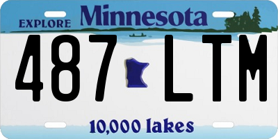 MN license plate 487LTM
