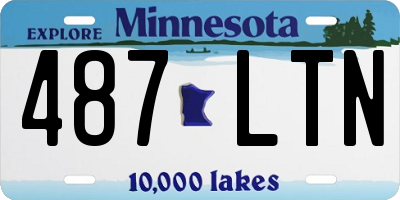 MN license plate 487LTN