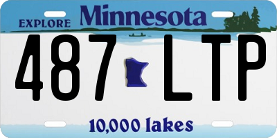 MN license plate 487LTP