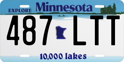 MN license plate 487LTT