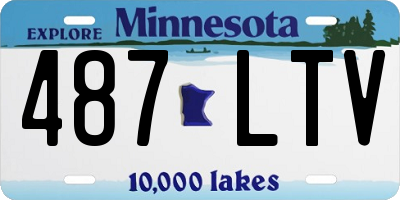 MN license plate 487LTV