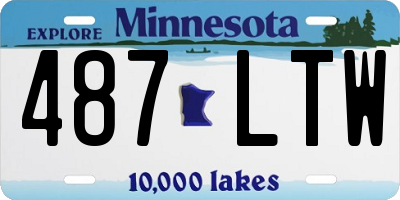 MN license plate 487LTW