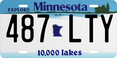 MN license plate 487LTY