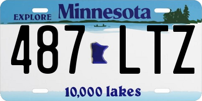 MN license plate 487LTZ