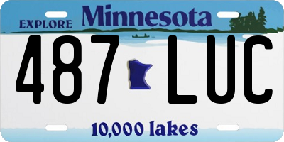 MN license plate 487LUC