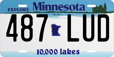 MN license plate 487LUD