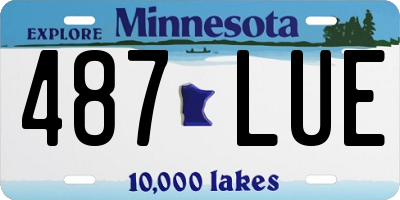 MN license plate 487LUE