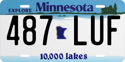 MN license plate 487LUF