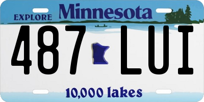 MN license plate 487LUI
