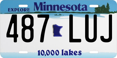 MN license plate 487LUJ