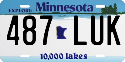 MN license plate 487LUK