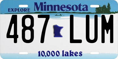 MN license plate 487LUM