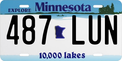 MN license plate 487LUN