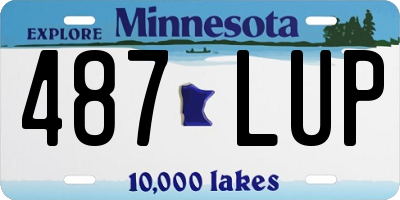 MN license plate 487LUP