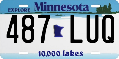 MN license plate 487LUQ