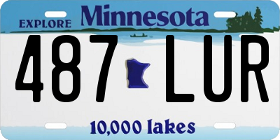 MN license plate 487LUR