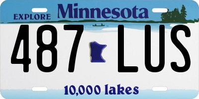 MN license plate 487LUS