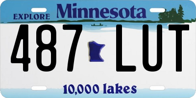 MN license plate 487LUT